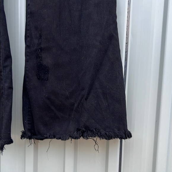 GJG Denim Rodeo Ripped Distressed Flare Fall Bell Bottom Black Flared Jeans 3 - Picture 5 of 11